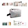 TropicalLife NIXUX Cosmetic Bag for Women Abstract Japanese Watercolor Painting Make up Bag Travel Waterproof Toiletry Bag Zipper Portable Small Pencil Brushes Bag with Handle Strap view 4