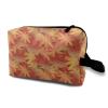 TropicalLife NIXUX Cosmetic Bag for Women Oriental Japanese Style Maple Leaf Make up Bag Travel Waterproof Toiletry Bag Zipper Portable Small Pencil Brushes Bag with Handle Strap view 1