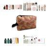 TropicalLife NIXUX Cosmetic Bag for Women Oriental Japanese Style Maple Leaf Make up Bag Travel Waterproof Toiletry Bag Zipper Portable Small Pencil Brushes Bag with Handle Strap view 4
