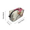 TropicalLife NIXUX Cosmetic Bag for Women Paris Vintage Posters Make up Bag Travel Waterproof Toiletry Bag Zipper Portable Small Pencil Brushes Bag with Handle Strap view 2