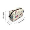 TropicalLife NIXUX Cosmetic Bag for Women American Flag Pattern Make up Bag Travel Waterproof Toiletry Bag Zipper Portable Small Pencil Brushes Bag with Handle Strap view 2