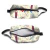 TropicalLife NIXUX Cosmetic Bag for Women American Flag Pattern Make up Bag Travel Waterproof Toiletry Bag Zipper Portable Small Pencil Brushes Bag with Handle Strap view 3