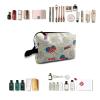 TropicalLife NIXUX Cosmetic Bag for Women American Flag Pattern Make up Bag Travel Waterproof Toiletry Bag Zipper Portable Small Pencil Brushes Bag with Handle Strap view 4