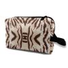 TropicalLife NIXUX Cosmetic Bag for Women Vintage Striped Pattern Make up Bag Travel Waterproof Toiletry Bag Zipper Portable Small Pencil Brushes Bag with Handle Strap view 1