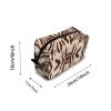 TropicalLife NIXUX Cosmetic Bag for Women Vintage Striped Pattern Make up Bag Travel Waterproof Toiletry Bag Zipper Portable Small Pencil Brushes Bag with Handle Strap view 2