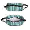 TropicalLife NIXUX Cosmetic Bag for Women Oriental Style Bamboo Forest Pattern Make up Bag Travel Waterproof Toiletry Bag Zipper Portable Small Pencil Brushes Bag with Handle Strap view 3