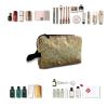 TropicalLife NIXUX Cosmetic Bag for Women The Stars Are Shining In Gold Make up Bag Travel Waterproof Toiletry Bag Zipper Portable Small Pencil Brushes Bag with Handle Strap view 4