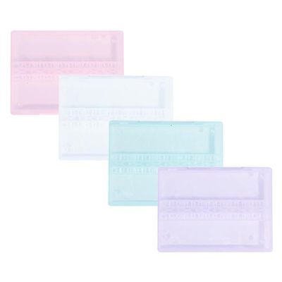 FOMIYES 4pcs Nail Drill Bits Organizer Box Transparent Light Storage for Manicure Grinding Material for Home Salon Use
