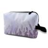 TropicalLife NIXUX Cosmetic Bag for Women Lavender Pattern Make up Bag Travel Waterproof Toiletry Bag Zipper Portable Small Pencil Brushes Bag with Handle Strap view 1