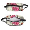 TropicalLife NIXUX Cosmetic Bag for Women Paris Vintage Background Make up Bag Travel Waterproof Toiletry Bag Zipper Portable Small Pencil Brushes Bag with Handle Strap view 3