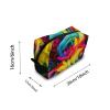 TropicalLife NIXUX Cosmetic Bag for Women Watercolor Flower Pattern Make up Bag Travel Waterproof Toiletry Bag Zipper Portable Small Pencil Brushes Bag with Handle Strap view 2