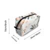 TropicalLife NIXUX Cosmetic Bag for Women Vintage Flowers Make up Bag Travel Waterproof Toiletry Bag Zipper Portable Small Pencil Brushes Bag with Handle Strap view 2