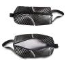 TropicalLife NIXUX Cosmetic Bag for Women Abstract Line Pattern Make up Bag Travel Waterproof Toiletry Bag Zipper Portable Small Pencil Brushes Bag with Handle Strap view 3