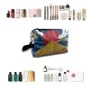 TropicalLife NIXUX Cosmetic Bag for Women Abstract Printing Of Japanese Oriental Culture Make up Bag Travel Waterproof Toiletry Bag Zipper Portable Small Pencil Brushes Bag with Handle Strap view 4
