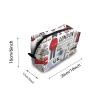 TropicalLife NIXUX Cosmetic Bag for Women Red British Telephone Box Pattern Make up Bag Travel Waterproof Toiletry Bag Zipper Portable Small Pencil Brushes Bag with Handle Strap view 2