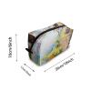TropicalLife NIXUX Cosmetic Bag for Women The House In The Garden Make up Bag Travel Waterproof Toiletry Bag Zipper Portable Small Pencil Brushes Bag with Handle Strap view 2