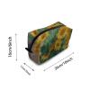 TropicalLife NIXUX Cosmetic Bag for Women Sunflowers In A Vase Make up Bag Travel Waterproof Toiletry Bag Zipper Portable Small Pencil Brushes Bag with Handle Strap view 2