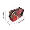 TropicalLife NIXUX Cosmetic Bag for Women Vintage Flower Pattern Make up Bag Travel Waterproof Toiletry Bag Zipper Portable Small Pencil Brushes Bag with Handle Strap view 2