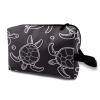 TropicalLife NIXUX Cosmetic Bag for Women Floating Turtle Pattern Make up Bag Travel Waterproof Toiletry Bag Zipper Portable Small Pencil Brushes Bag with Handle Strap view 1