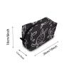 TropicalLife NIXUX Cosmetic Bag for Women Floating Turtle Pattern Make up Bag Travel Waterproof Toiletry Bag Zipper Portable Small Pencil Brushes Bag with Handle Strap view 2