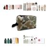 TropicalLife NIXUX Cosmetic Bag for Women Fashion Camouflage Pattern Make up Bag Travel Waterproof Toiletry Bag Zipper Portable Small Pencil Brushes Bag with Handle Strap view 4
