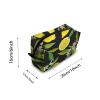 TropicalLife NIXUX Cosmetic Bag for Women Watercolor Lemon Pattern Make up Bag Travel Waterproof Toiletry Bag Zipper Portable Small Pencil Brushes Bag with Handle Strap view 2
