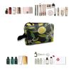 TropicalLife NIXUX Cosmetic Bag for Women Watercolor Lemon Pattern Make up Bag Travel Waterproof Toiletry Bag Zipper Portable Small Pencil Brushes Bag with Handle Strap view 4