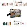 TropicalLife NIXUX Cosmetic Bag for Women Watercolor Abstract Butterfly Make up Bag Travel Waterproof Toiletry Bag Zipper Portable Small Pencil Brushes Bag with Handle Strap view 4