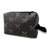 TropicalLife NIXUX Cosmetic Bag for Women Golden Knives and Forks Make up Bag Travel Waterproof Toiletry Bag Zipper Portable Small Pencil Brushes Bag with Handle Strap view 1