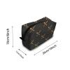 TropicalLife NIXUX Cosmetic Bag for Women Golden Knives and Forks Make up Bag Travel Waterproof Toiletry Bag Zipper Portable Small Pencil Brushes Bag with Handle Strap view 2