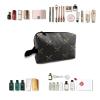 TropicalLife NIXUX Cosmetic Bag for Women Golden Knives and Forks Make up Bag Travel Waterproof Toiletry Bag Zipper Portable Small Pencil Brushes Bag with Handle Strap view 4