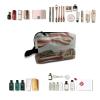 TropicalLife NIXUX Cosmetic Bag for Women Old American Trucks Make up Bag Travel Waterproof Toiletry Bag Zipper Portable Small Pencil Brushes Bag with Handle Strap view 4