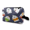 TropicalLife NIXUX Cosmetic Bag for Women Interesting Ghost Pattern Make up Bag Travel Waterproof Toiletry Bag Zipper Portable Small Pencil Brushes Bag with Handle Strap view 1