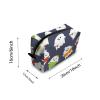 TropicalLife NIXUX Cosmetic Bag for Women Interesting Ghost Pattern Make up Bag Travel Waterproof Toiletry Bag Zipper Portable Small Pencil Brushes Bag with Handle Strap view 2