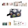 TropicalLife NIXUX Cosmetic Bag for Women Interesting Ghost Pattern Make up Bag Travel Waterproof Toiletry Bag Zipper Portable Small Pencil Brushes Bag with Handle Strap view 4