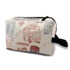 TropicalLife NIXUX Cosmetic Bag for Women Tower of London Make up Bag Travel Waterproof Toiletry Bag Zipper Portable Small Pencil Brushes Bag with Handle Strap view 1