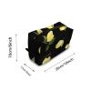TropicalLife NIXUX Cosmetic Bag for Women Lemon Pattern Make up Bag Travel Waterproof Toiletry Bag Zipper Portable Small Pencil Brushes Bag with Handle Strap view 2
