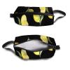 TropicalLife NIXUX Cosmetic Bag for Women Lemon Pattern Make up Bag Travel Waterproof Toiletry Bag Zipper Portable Small Pencil Brushes Bag with Handle Strap view 3