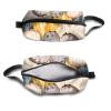 TropicalLife NIXUX Cosmetic Bag for Women Butterfly oil Painting Make up Bag Travel Waterproof Toiletry Bag Zipper Portable Small Pencil Brushes Bag with Handle Strap view 3