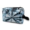 TropicalLife NIXUX Cosmetic Bag for Women Abstract Tie Dye Print Make up Bag Travel Waterproof Toiletry Bag Zipper Portable Small Pencil Brushes Bag with Handle Strap view 1