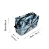 TropicalLife NIXUX Cosmetic Bag for Women Abstract Tie Dye Print Make up Bag Travel Waterproof Toiletry Bag Zipper Portable Small Pencil Brushes Bag with Handle Strap view 2