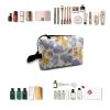 TropicalLife NIXUX Cosmetic Bag for Women Zoo Animal Patterns Make up Bag Travel Waterproof Toiletry Bag Zipper Portable Small Pencil Brushes Bag with Handle Strap view 4