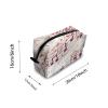 TropicalLife NIXUX Cosmetic Bag for Women Music Staff and Floral Make up Bag Travel Waterproof Toiletry Bag Zipper Portable Small Pencil Brushes Bag with Handle Strap view 2
