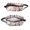 TropicalLife NIXUX Cosmetic Bag for Women Music Staff and Floral Make up Bag Travel Waterproof Toiletry Bag Zipper Portable Small Pencil Brushes Bag with Handle Strap view 3