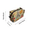 TropicalLife NIXUX Cosmetic Bag for Women Vintage Paris Symbol Make up Bag Travel Waterproof Toiletry Bag Zipper Portable Small Pencil Brushes Bag with Handle Strap view 2