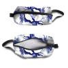 TropicalLife NIXUX Cosmetic Bag for Women Watercolor Cherry Blossoms Make up Bag Travel Waterproof Toiletry Bag Zipper Portable Small Pencil Brushes Bag with Handle Strap view 3