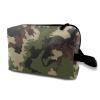 TropicalLife NIXUX Cosmetic Bag for Women Military Camouflage Pattern Make up Bag Travel Waterproof Toiletry Bag Zipper Portable Small Pencil Brushes Bag with Handle Strap view 1