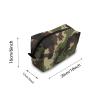 TropicalLife NIXUX Cosmetic Bag for Women Military Camouflage Pattern Make up Bag Travel Waterproof Toiletry Bag Zipper Portable Small Pencil Brushes Bag with Handle Strap view 2