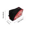 TropicalLife NIXUX Cosmetic Bag for Women Red and White Rose Pattern Make up Bag Travel Waterproof Toiletry Bag Zipper Portable Small Pencil Brushes Bag with Handle Strap view 2