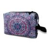 TropicalLife NIXUX Cosmetic Bag for Women Indian National Flowers Make up Bag Travel Waterproof Toiletry Bag Zipper Portable Small Pencil Brushes Bag with Handle Strap view 1
